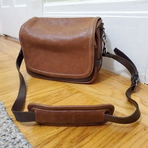 Tan Leather Mirrorless Camera Bag